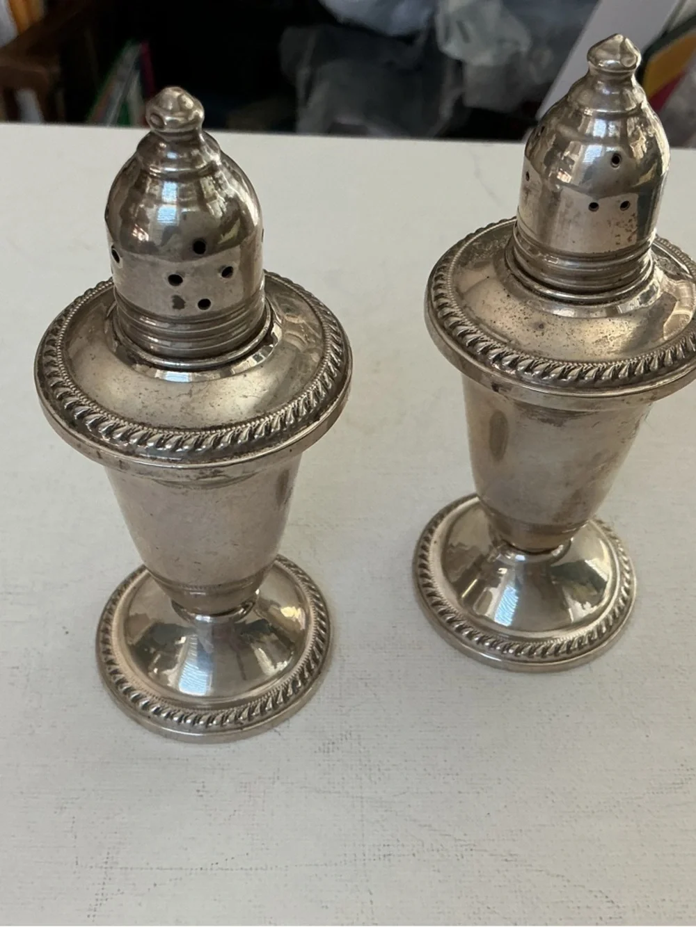 Classic Sterling Silver-Salt and Pepper Shakers - Elegant Serving Pair